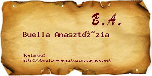 Buella Anasztázia névjegykártya